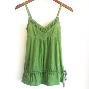 Abercrombie & Fitch Green V Neck Tank Top