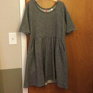 Gray sweater dress