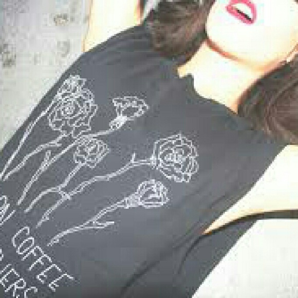 Jac Vanek "Live on Coffee and Flowers" Muscle Tank