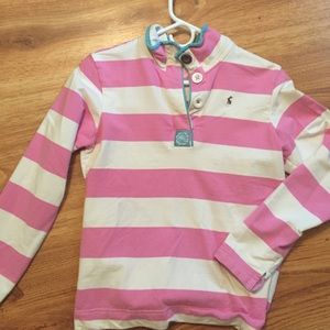 Pink striped popover (similar to vineyard vines)
