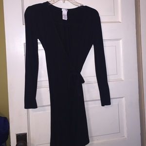 Black wrap dress