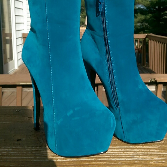 Turquoise Boots