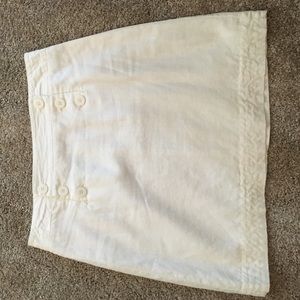 100% linen white skirt