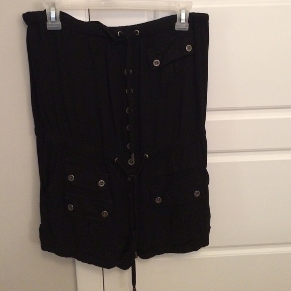 Black romper w/ silver buttons - Picture 1 of 1