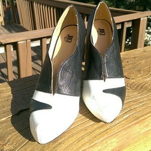 Black and white shoes