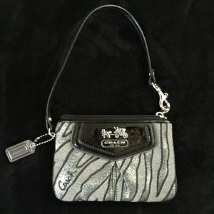 Zebra Coach Wristlet