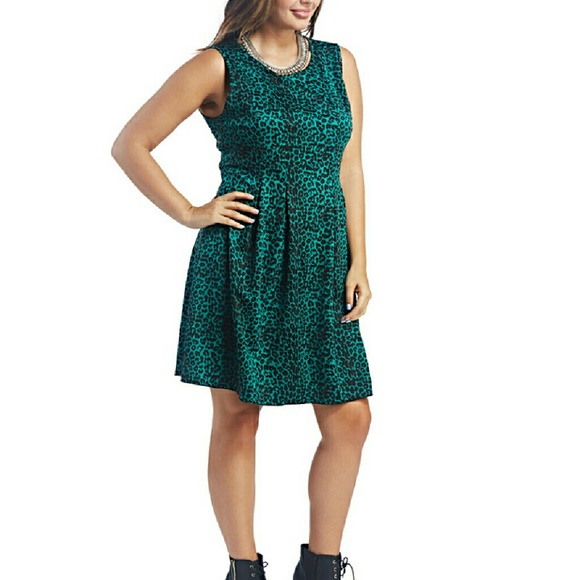 Leopard Fit & Flare Dress | Wet Seal+