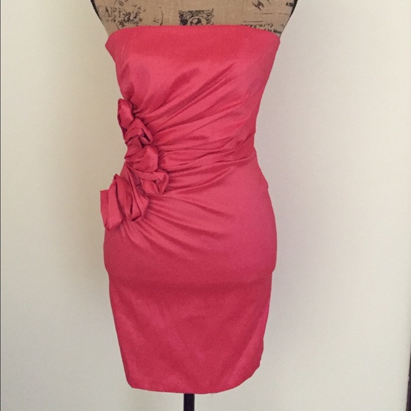 Jessica McClintock coral red dress - Picture 1 of 2