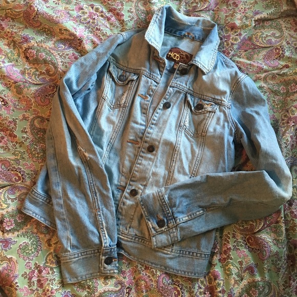 HOLLISTER distressed jean jacket