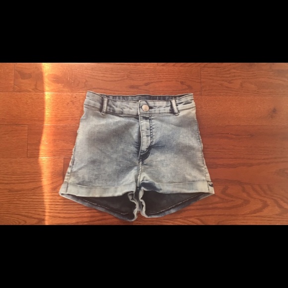 Blue High Waisted Shorts