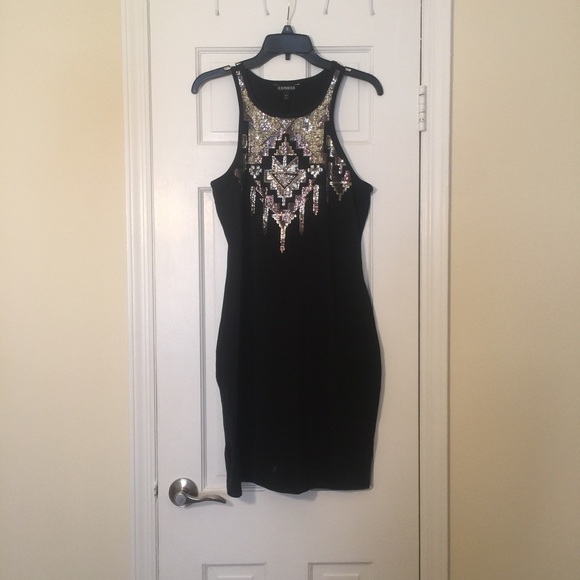 Aztec Sequin Mini Dress