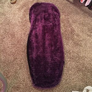 Purple shag seat cover