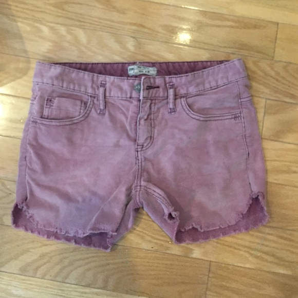 Free People pink corduroy shorts 28