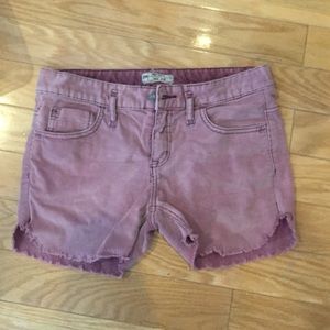 Free People pink corduroy shorts 28