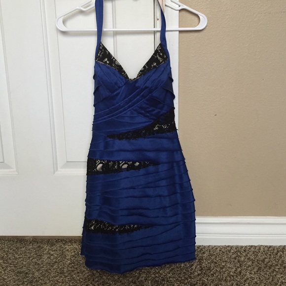 Royal blue mini dress