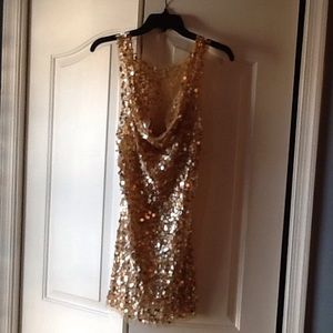 Gold sequin tunic