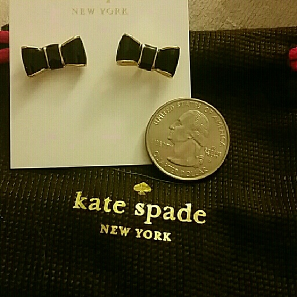 Kate Spade Black Bow Earrings - Picture 2 of 2