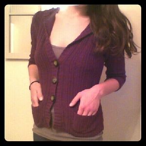 Aeropostale Maroon Cardigan