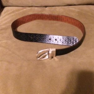 Fossil leather belt