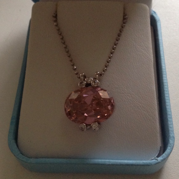 Large Pink Gemstone Pendant