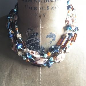 VINTAGE Glass beads - necklace