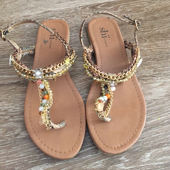 Tan sandals (gently worn)