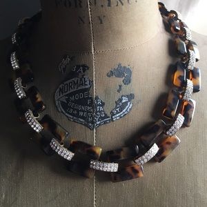 Jcrew tortuous look necklace with pave links