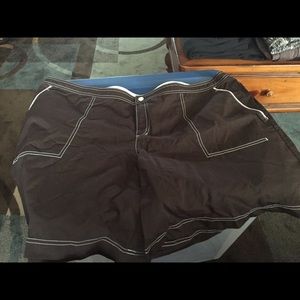 Women's swim shorts chocolate brown