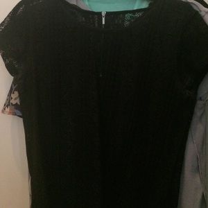 Black lace blouse