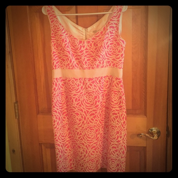 Pink and Beige Flowery Dress