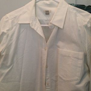 Fossil white button down