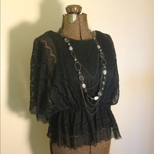Elegant Black Lace Blouse