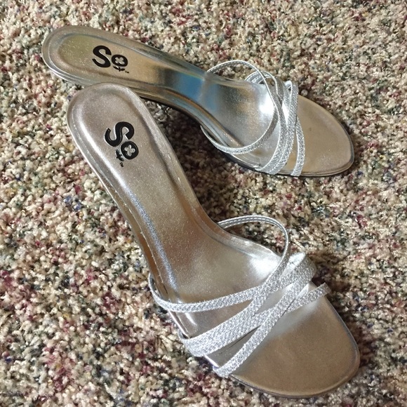 sparkly strapped heels