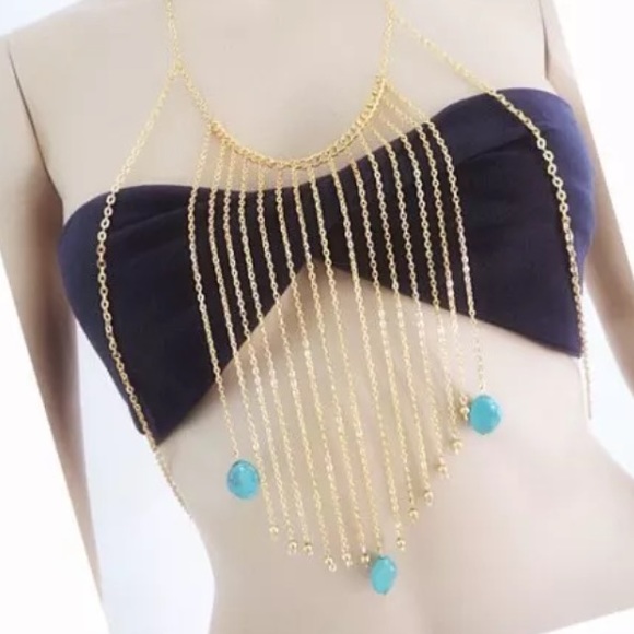 Gold Tassel Body Chain
