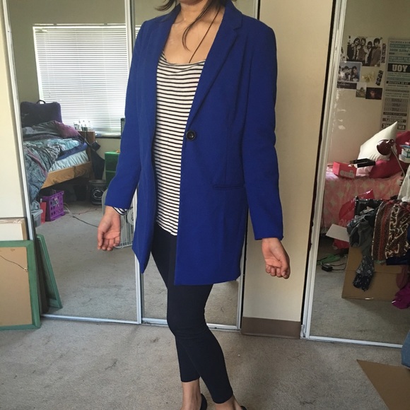 Royal blue peacoat! Size S