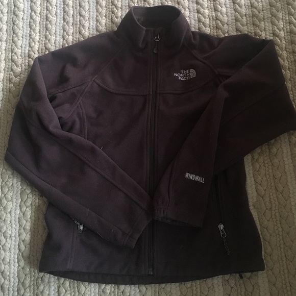 North face brown fleece jacket