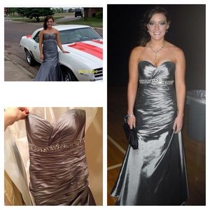 Gray Prom Dress