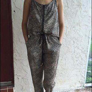NWOT leopard print jumpsuit