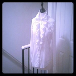 Ralph Lauren Ruffle Front Blouse