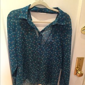 Fun sheer top with open back