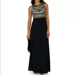 NWOT Black chiffon boho maxi dress