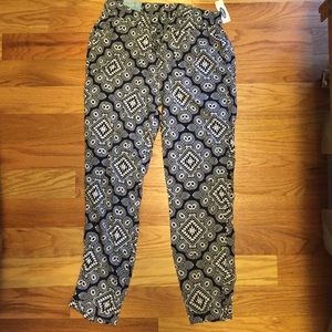 Crepe patterned soft pants