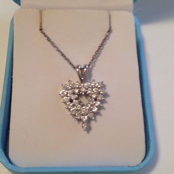 Heart Pendant ❤️ White Sapphires