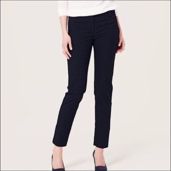 EUC Ann Taylor LOFT Zoe ankle pant eyelet size 00