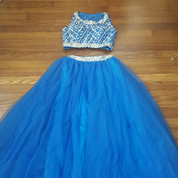❌SOLD❌Blue and silver DRESS