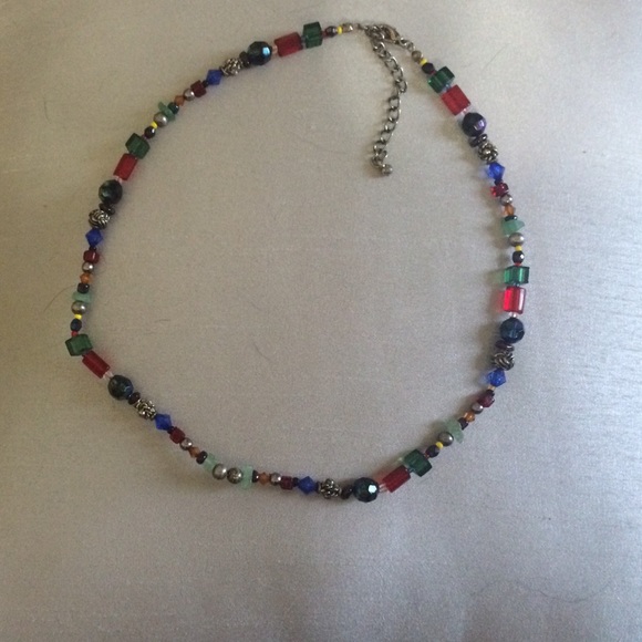 Multi-colored beaded necklace