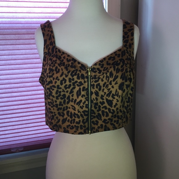 Target Leopard Crop Top