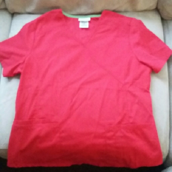 Red Scrub top