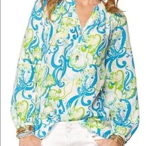 Lily Pulitzer Elsa Top crystal coast print