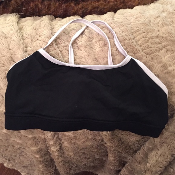 Cute black and white sports bra